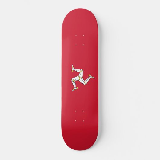 Flagge der Insel Man Skateboard (Vorderseite)