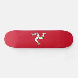 Flagge der Insel Man Skateboard