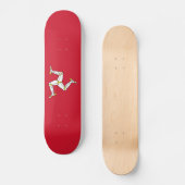 Flagge der Insel Man Skateboard (Vorderseite)