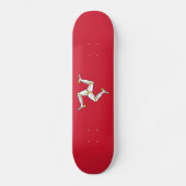 Flagge der Insel Man Skateboard (Vorderseite)