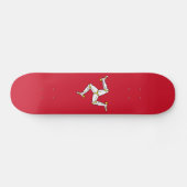 Flagge der Insel Man Skateboard (Horizontal)