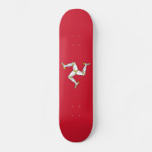 Flagge der Insel Man Skateboard (Vorderseite)