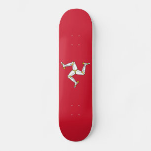 Flagge der Insel Man Skateboard