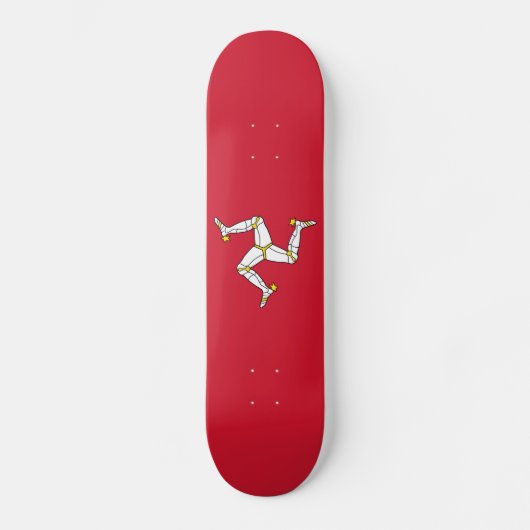 Flagge der Insel Man Skateboard (Vorderseite)