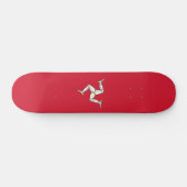 Flagge der Insel Man Skateboard (Horizontal)