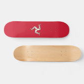 Flagge der Insel Man Skateboard (Horizontal)