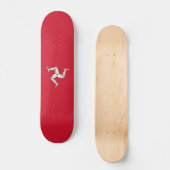 Flagge der Insel Man Skateboard (Vorderseite)