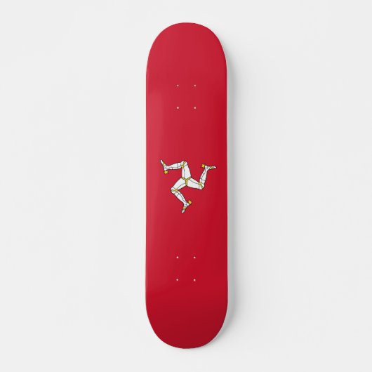 Flagge der Insel Man Skateboard (Vorne)