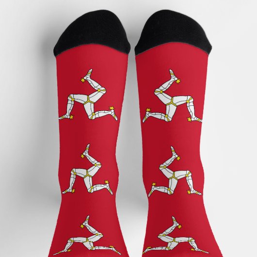 Flagge der Insel Man Socken (Oben)