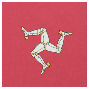 Flagge der Insel Man Stoff