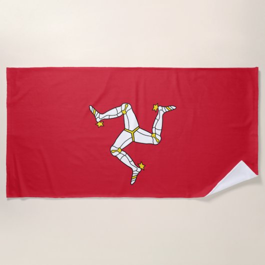 Flagge der Insel Man Strandtuch (Vorderseite)
