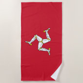 Flagge der Insel Man Strandtuch (Vorderseite)