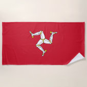 Flagge der Insel Man Strandtuch (Vorderseite)