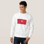 Flagge der Insel Man Sweatshirt (Vorne ganz)