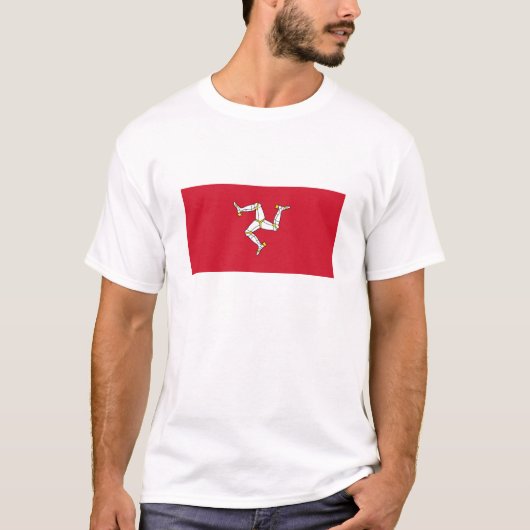 Flagge der Insel Man T-Shirt (Vorderseite)