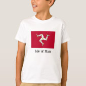 Flagge der Insel Man T-Shirt (Vorderseite)