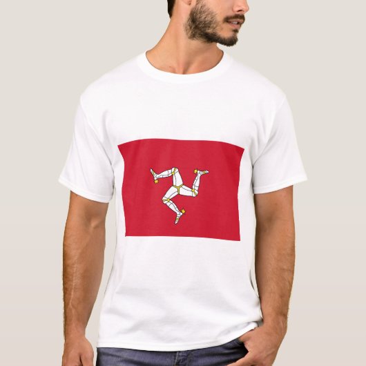 Flagge der Insel Man T-Shirt (Vorderseite)