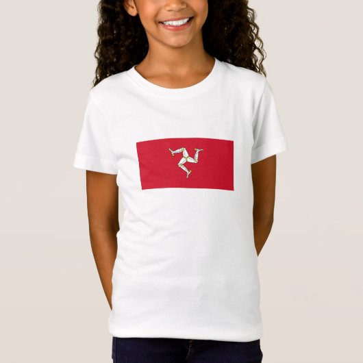 Flagge der Insel Man T-Shirt (Vorderseite)