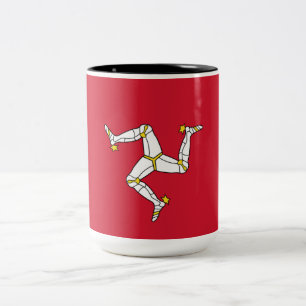 Flagge der Insel Man Zweifarbige Tasse