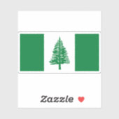 Flagge der Insel Norfolk Aufkleber (Blatt)
