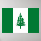 Flagge der Insel Norfolk Poster (Vorne)