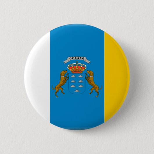 Flagge der Insel-(Spanien) Button (Vorderseite)
