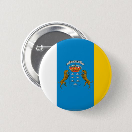Flagge der Insel-(Spanien) Button (Vorne & Hinten)