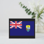 Flagge der Insel St. Helena Postkarte (Stehend Vorderseite)