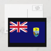 Flagge der Insel St. Helena Postkarte (Vorne/Hinten)