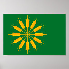 Flagge der Insel Tiree Poster