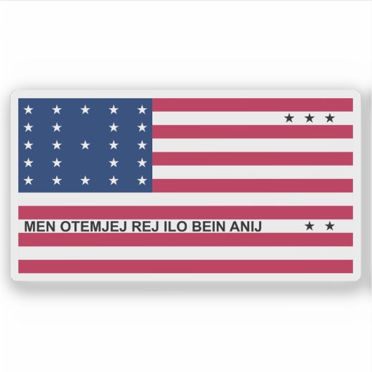 Flagge der Inselbewohner von Bikini, Mikronesien, Aufkleber (Vorderseite)