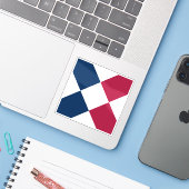 Flagge der Inseln der Erfrischung, Afrika Aufkleber (Laptop mit iPhone)