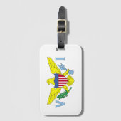 Flagge der Inseln der Jungfrau der Vereinten Staat Gepäckanhänger (Vorderseite Vertikal)