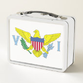 Flagge der Inseln der Jungfrau der Vereinten Staat Metall Brotdose (Rückseite)