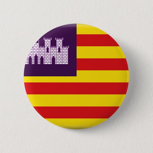 Flagge der Inseln-(Spanien) Button (Vorderseite)