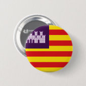 Flagge der Inseln-(Spanien) Button (Vorne & Hinten)