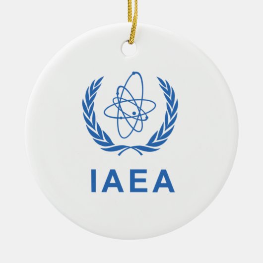 Flagge der Internationalen Atomenergie-Organisatio Keramik Ornament (Vorne)
