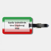 Flagge der Iran einfacher Identifikation Gepäckanhänger (Rückseite horizontal)