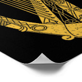 Flagge der irischen Harfe Flagge Irische Harfe Sym Poster (Ecke)