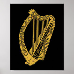 Flagge der irischen Harfe Flagge Irische Harfe Sym Poster