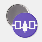 Flagge der Irokesen-Konföderation Magnet (Vorderseite/Rückseite)