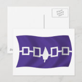Flagge der Irokesen-Konföderation Postkarte (Vorne/Hinten)