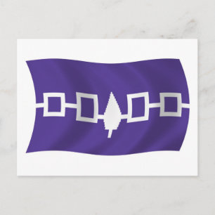 Flagge der Irokesen-Konföderation Postkarte