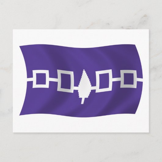 Flagge der Irokesen-Konföderation Postkarte (Vorderseite)