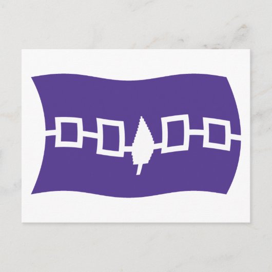 Flagge der Irokesen-Konföderation Postkarte (Vorderseite)