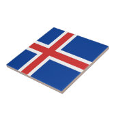 Flagge der isländischen Keramik Fliese (Seite)