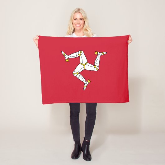 Flagge der Isle of Man Fleecedecke (Beispiel)
