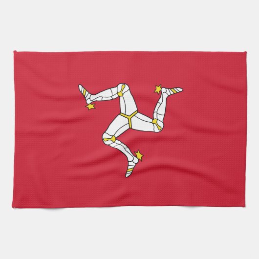 Flagge der Isle of Man Geschirrtuch (Horizontal)