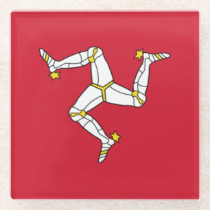 Flagge der Isle of Man Glasuntersetzer