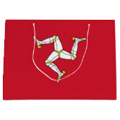Flagge der Isle of Man Große Geschenktüte (Vorderseite)